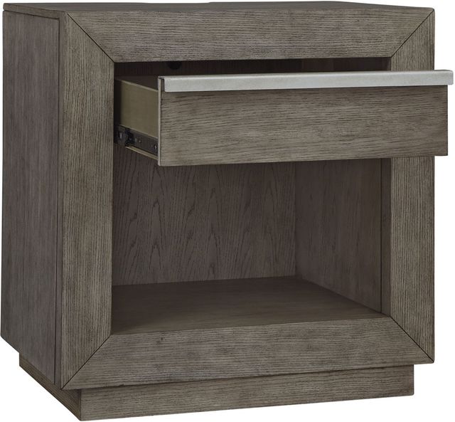 Benchcraft® Anibecca Weathered Gray Nightstand-1