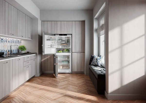 Liebherr 12.8 Cu. Ft. SmartSteel Stainless Steel Bottom Freezer Refrigerator