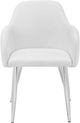 Monarch Specialties Inc. 2-Piece Chrome/White Arm Chair Set-2