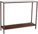Moe's Home Collection Bottego White Marble Console Table with Antique Copper Frame-0
