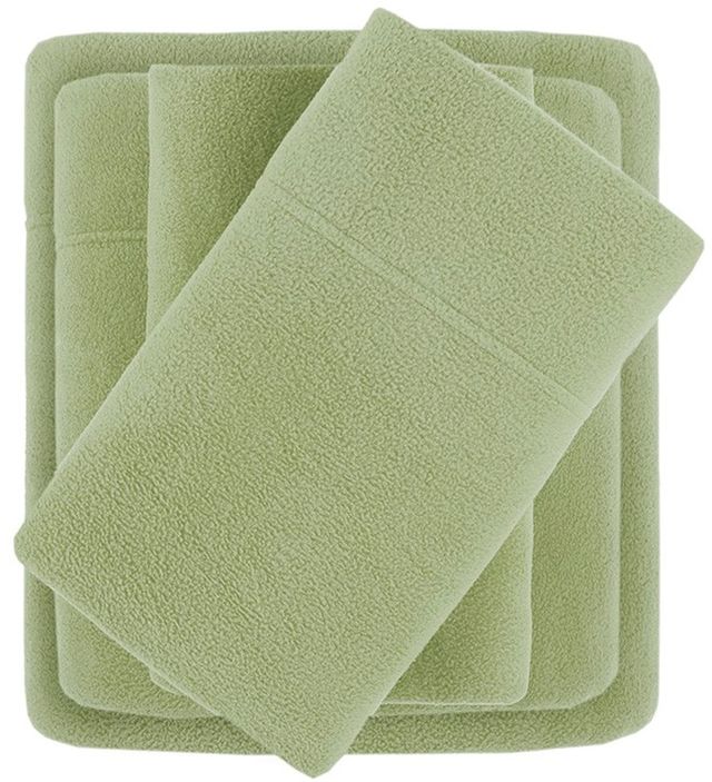 Olliix by True North by Sleep Philosophy Green Full Micro Fleece Sheet Set-0