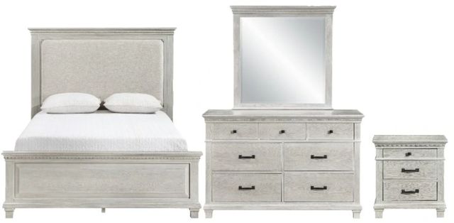 New Classic® Home Furnishings Silver Sands 4-Piece Gray California King Panel Bedroom Set-0