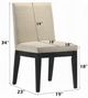 ACME Furniture Froja 2-Piece Beige/Black Dining Side Chair Set-2