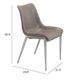 Zuo® Magnus Gray/Silver Dining Chair-4