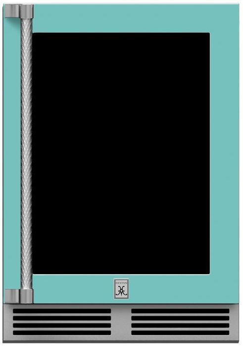 Hestan® GRWG Series 24" 5 Cu. Ft. Turquoise Outdoor Dual Zone Refrigerator with Wine Storage-0