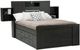 DeFehr Morgan Anthracite Captains Deluxe Double Bookcase Bed with Storage-1