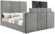 Coaster® Tara Gray Eastern King Upholstered Sleigh Bed-2