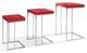 VIG Furniture A&X Amelia Red Crocodile Lacquer End Table Set-3