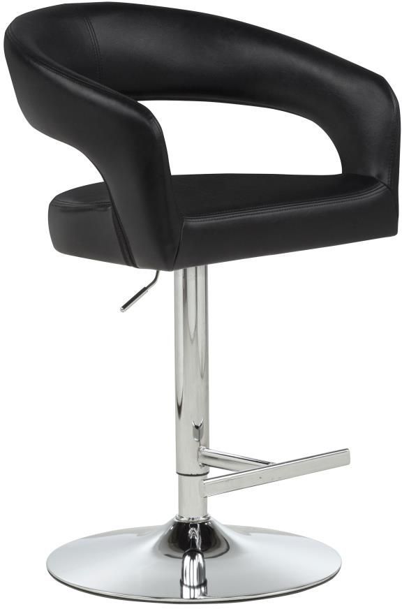Coaster® Travia Black Upholstered Adjustable Bar Stool-1