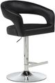 Coaster® Travia Black Upholstered Adjustable Bar Stool-1