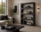 Crestview Trinity Stained Black 4-Shelf Etagere-1