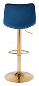 Zuo® Prima Dark Blue & Gold Bar Chair-3