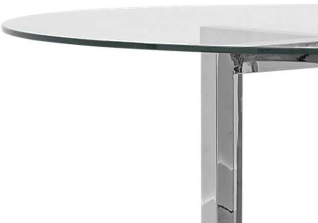 Modus Furniture Amalfi Glass Top Round Counter Table with Chrome Base -2