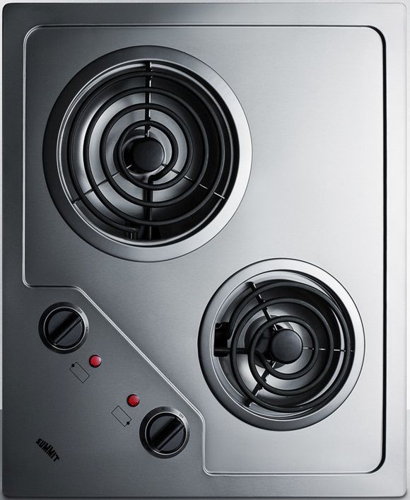 Summit® 22" Stainless Steel Electric Cooktop