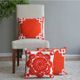A & B Home Garnet Red/White Throw Pillow-1