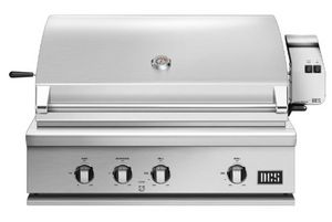 Front view of the DCS Series 7 2-Burner Stainless Steel Built In Natural Gas Grill