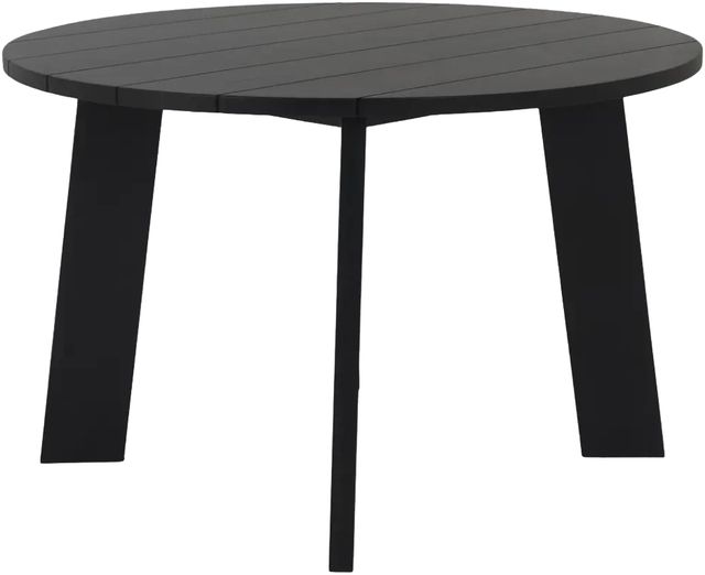 Moe's Home Collection Delta Black Teak Outdoor Round Dining Table -1
