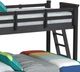 Elements International Hampton Kids Charcoal Youth Twin/Full Bunk Bed with Ladder-1