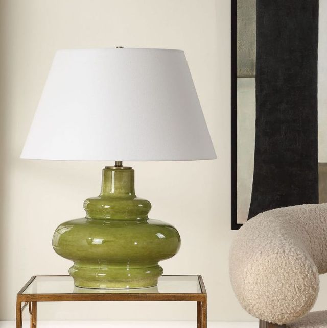 Uttermost® Penny Moss Green/White Table Lamp-1