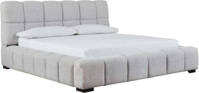 Signature Design by Ashley® Grendusk Light Gray King Upholstered Panel Bed-0