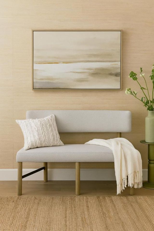 Bernards Pagosa Gray Upholstered Bench-4