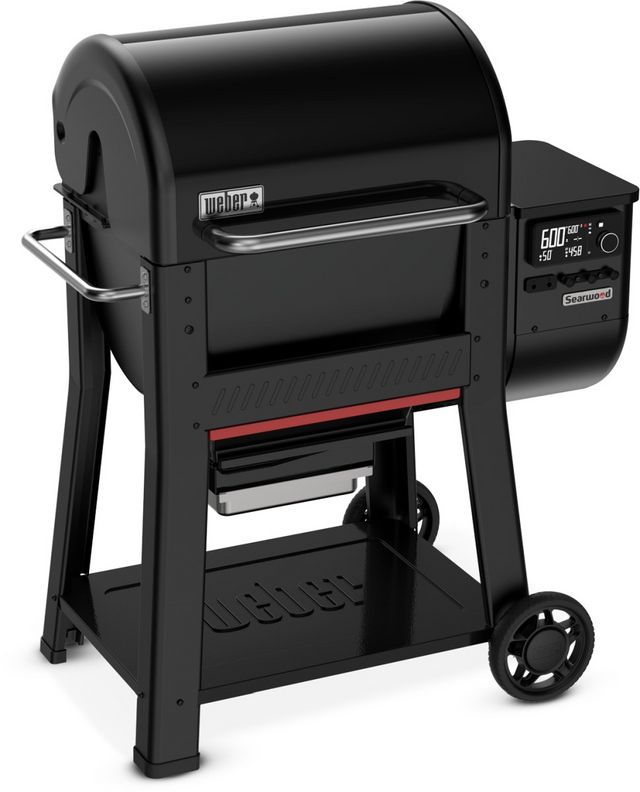 Weber® Searwood™ 600 24" Black Freestanding Wood Pellet Grill-1