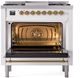 Ilve® Nostalgie II Series 36" White Pro Style Dual Fuel Range-2