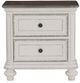 Mazin Furniture Baylesford Antique White Nightstand-1
