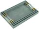 A & B Home Margo 3-Piece Gray Tray Set-2