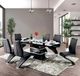 Furniture of America® Midvale 2-Piece Black/Chrome Side Chair Set-1
