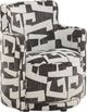 TOV Furniture Passe Black/White Jacquard Swivel Accent Chair-0