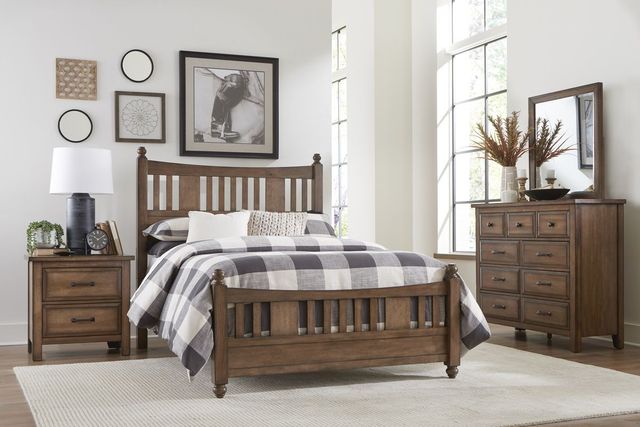 Mazin Furniture Brevard Light Brown Full Panel Bed-2