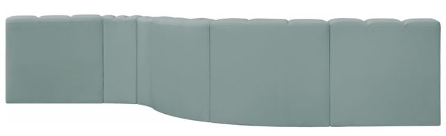 Meridian Furniture Arc 6-Piece Mint Green Vegan Leather Sectional-2