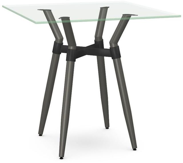 Amisco Customizable Link Glass Top 36" Square Counter Height Table-0