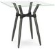 Amisco Customizable Link Glass Top 36" Square Counter Height Table-0