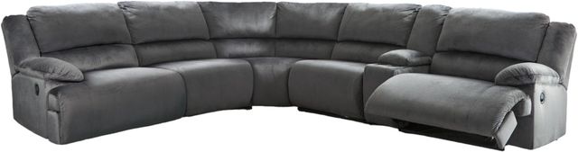 Signature Design by Ashley® Clonmel 6-Piece Charcoal Manual Reclining Sectional-0