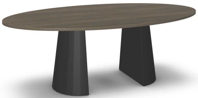 Amisco Customizable Gemma Birch Veneer 84" Oval Dining Table-0