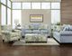 Fusion Furniture Labyrinth Sky Coral Reef Carribean Blue/White/Yellow Accent Chair-1