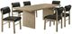 Coaster® Decker 7-Piece Black/Natural Oak Dining Table Set-0