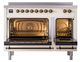 Ilve® Nostalgie II Noblesse 48'' Anique White Pro Style Induction Range with Burnished Trim-2