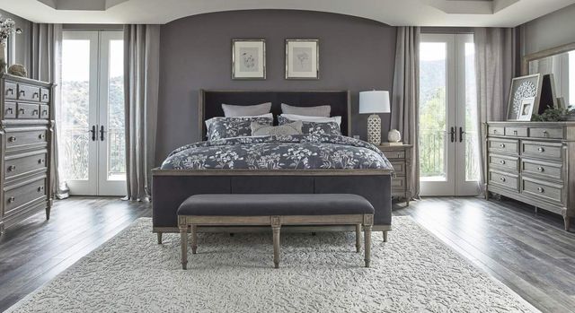Coaster® Alderwood 5-Piece French Grey California King Bedroom Set-0