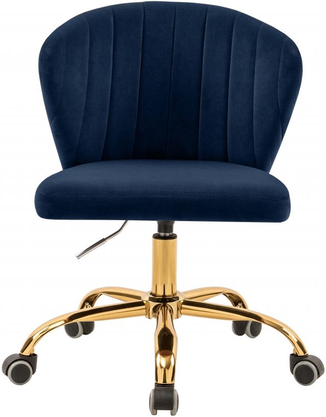 Meridian Furniture Finley Navy Velvet Office Chair-2