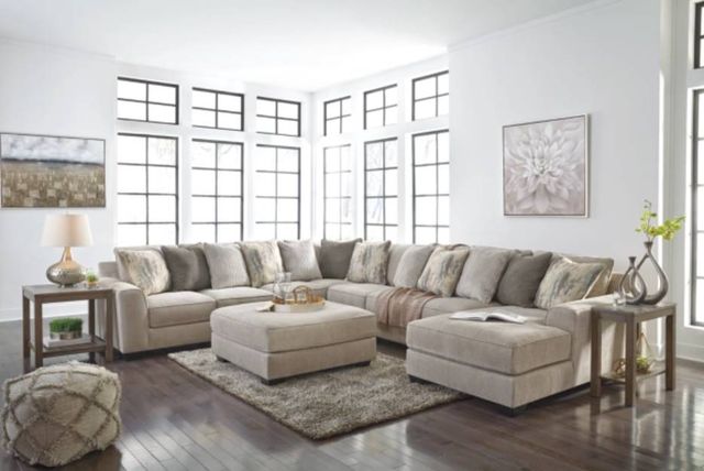 Benchcraft® Ardsley 2-Piece Pewter Sectional with Ottoman-3
