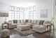 Benchcraft® Ardsley 2-Piece Pewter Sectional with Ottoman-3