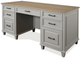 Riverside Furniture Osborne Gray Skies/Timeless Oak Executive Desk-0