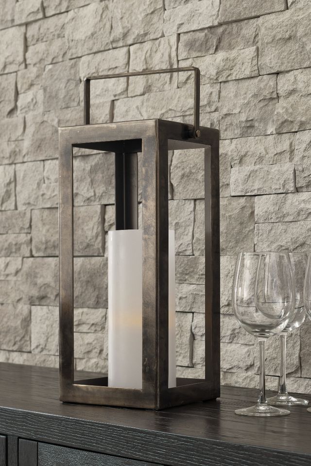 Signature Design by Ashley® Briana Antique Pewter 16" Lantern-3