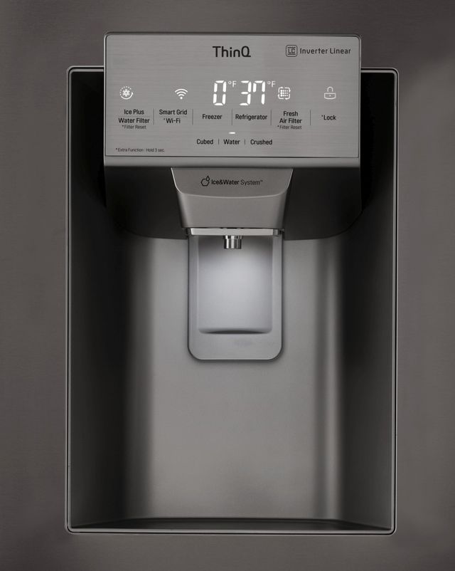 LG 26.2 Cu. Ft. PrintProof™ Black Stainless Steel French Door Refrigerator-2
