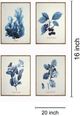 Classy Living 4-piece Indigo Botanical Quartet Frame Print-2