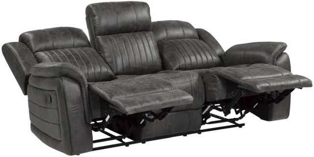 Homelegance® Centeroak Brownish Gray Reclining Sofa-2