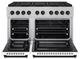 ZLINE Autograph Edition Paramount 48" 6.7 Cu. Ft. Satin Stainless Steel Gas Range with 8 Burner DuoPro™ Cooktop and Dual Ovens with White Matte Doors and Matte Black Accents-4
